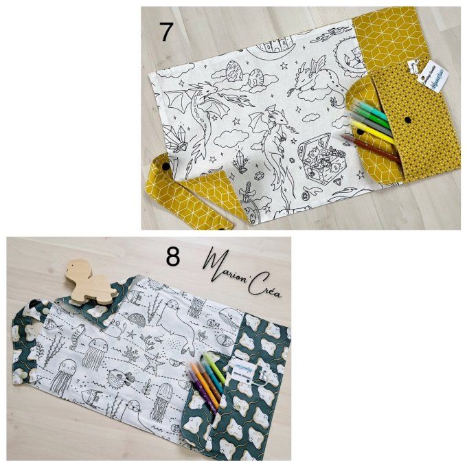 Pochette coloriage lavable - 12 modèles disponibles