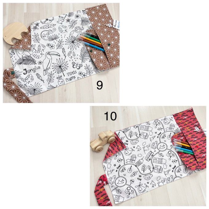 Pochette coloriage lavable - 12 modèles disponibles