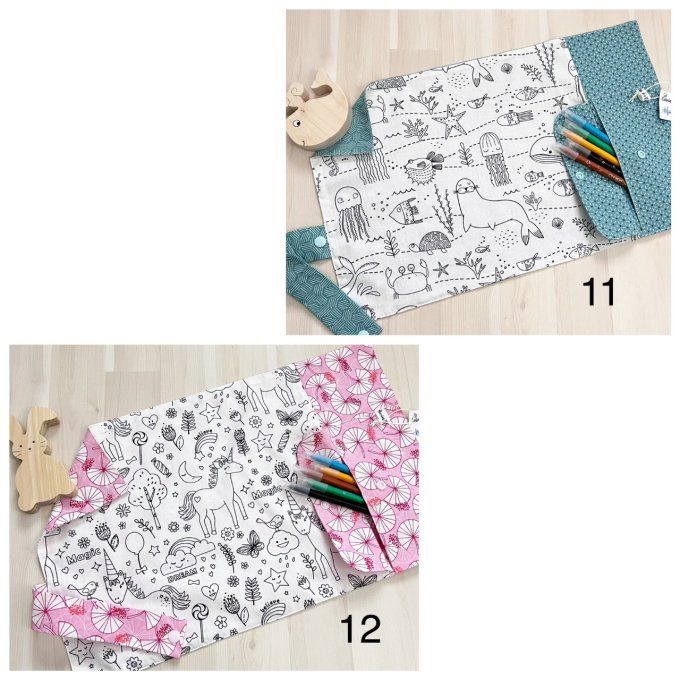 Pochette coloriage lavable - 12 modèles disponibles